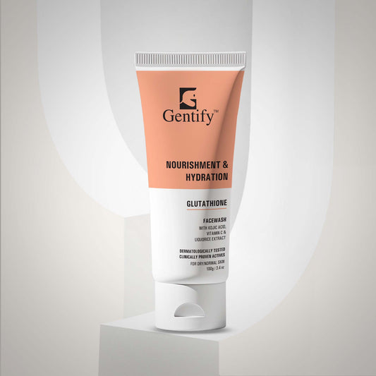 Gentify Care Glutathione Face Wash with Kojic Acid & Vitamin C | Brightening & Anti-Pigmentation Cleanser for Radiant Skin