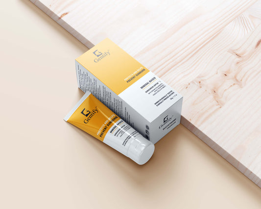 Gentify Care Mineral Sunscreen SPF 50+++ with Vitamin C, E, Hyaluronic Acid & Ferulic Acid – Hydrating & Antioxidant Protection