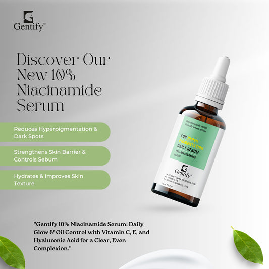 Gentify Care Niacinamide 10% Serum with Vitamin C, E & Hyaluronic Acid