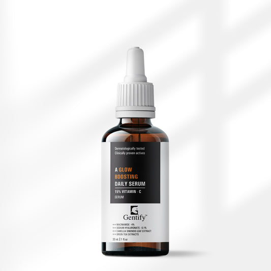 Gentify Care Vitamin C 15% with Niacinamide Sodium Hyaluronate, Camellia Sinensis Extract, Green Tea Extracts